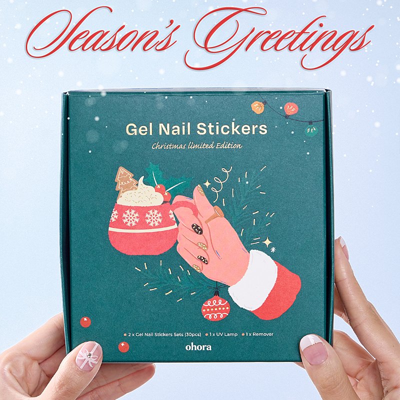 ohora Semi Cured Gel Nail Strips Christmas Set Limited Edition – gelinių nagų šventinis rinkinys 2