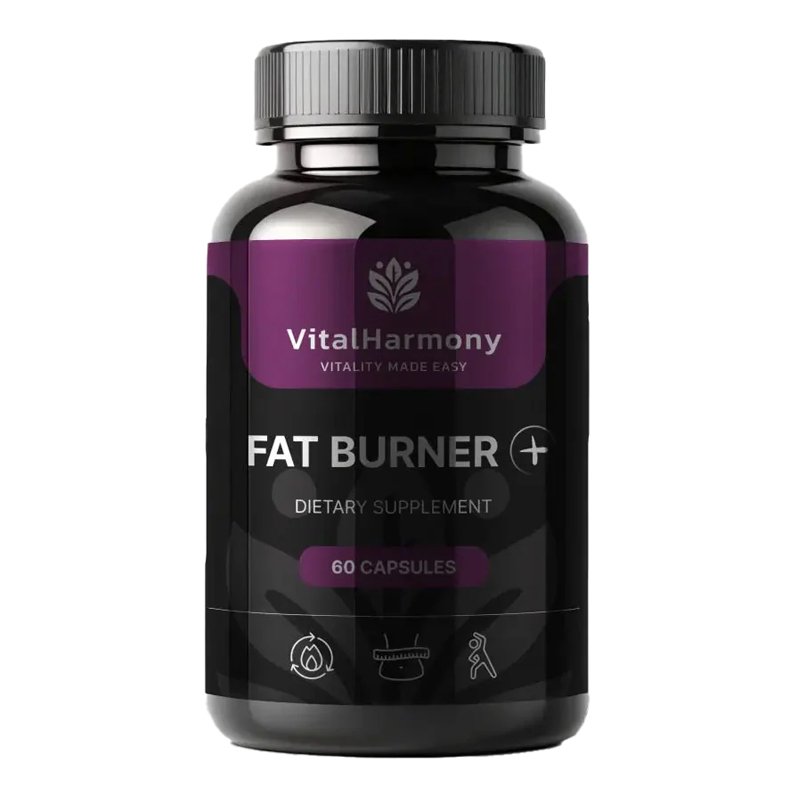 VitalHarmony Fat Burner Plus – maisto papildas medžiagų apykaitai (60 kaps.)