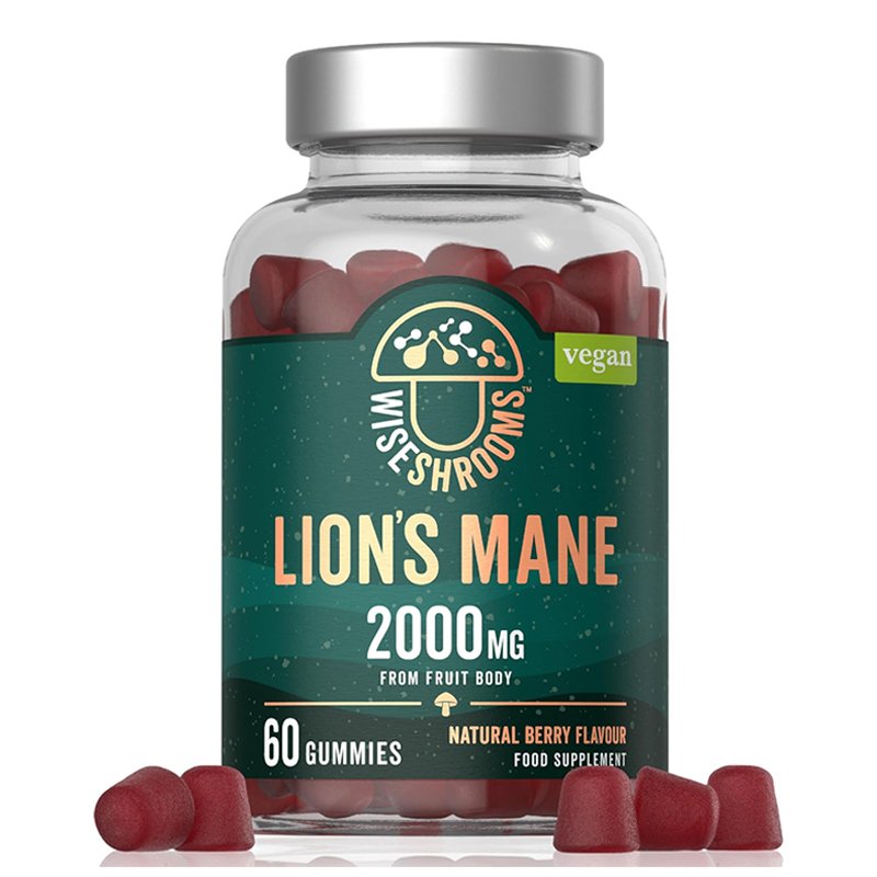 Wiseshrooms Lion's Mane 2000 mg – 60 guminukų