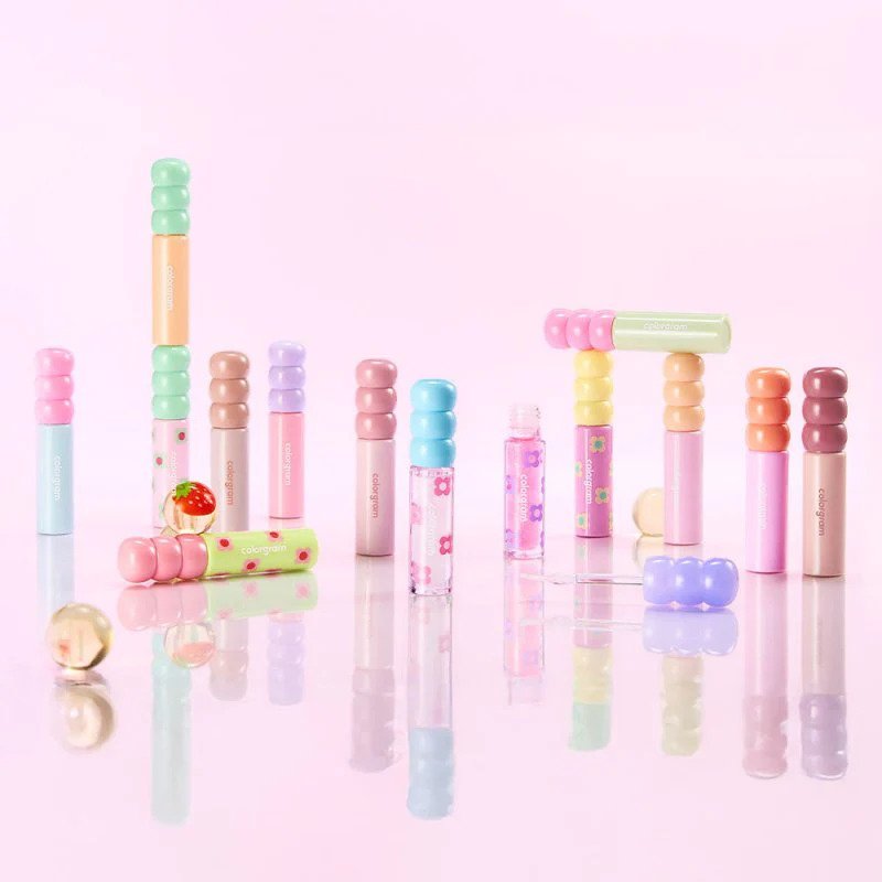 colorgram Fruity Glass Tint Mini Duo #01 Double Gloss – lūpų blizgesių mini rinkinys 3