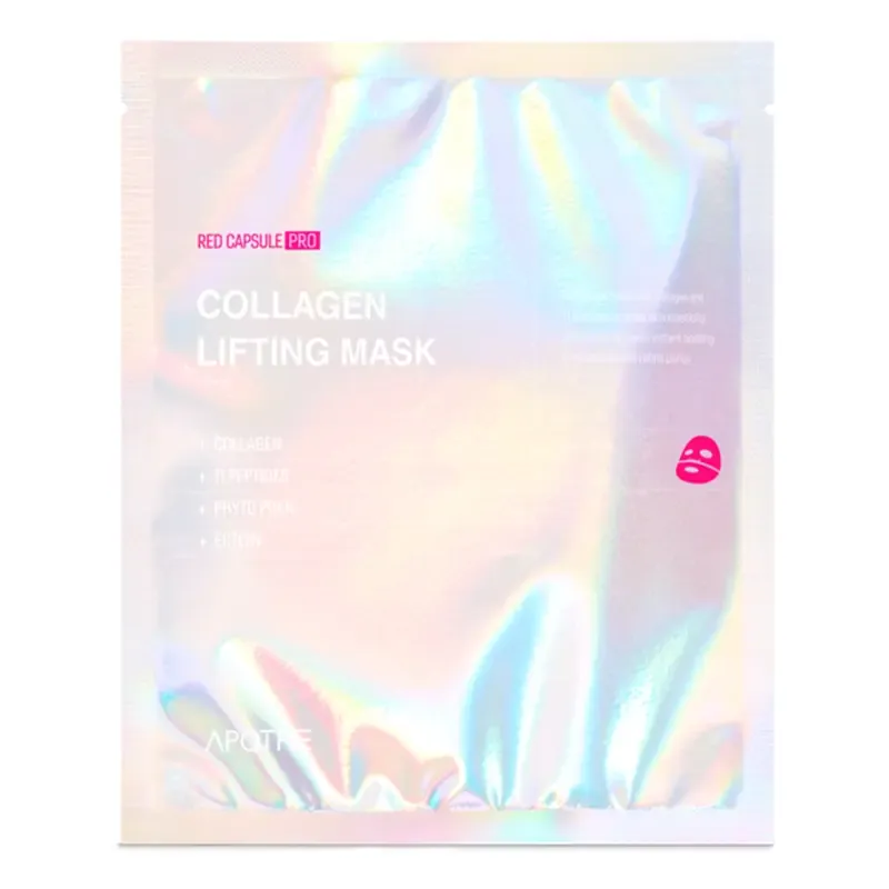 APOTHE Red Capsule Pro-Collagen Lifting Mask – stangrinanti hidrogelio kaukė su PDRN, kolagenu ir peptidais
