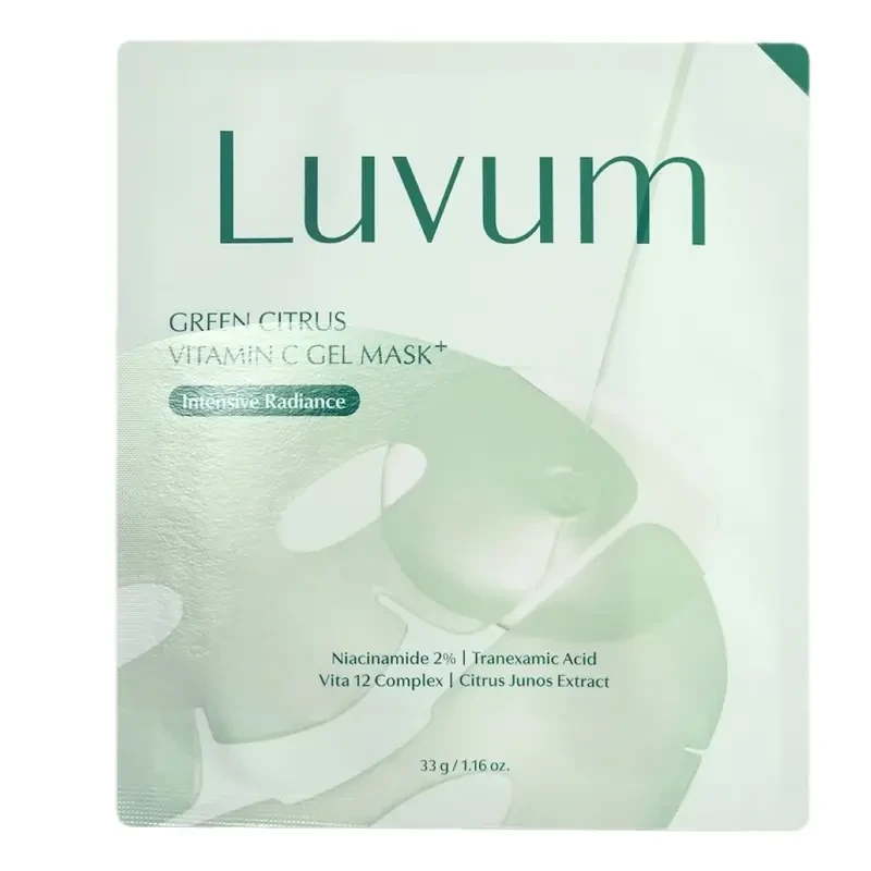 Luvum Green Citrus Mask Plus, 33g. – hidrogelio kaukė su vitaminu C