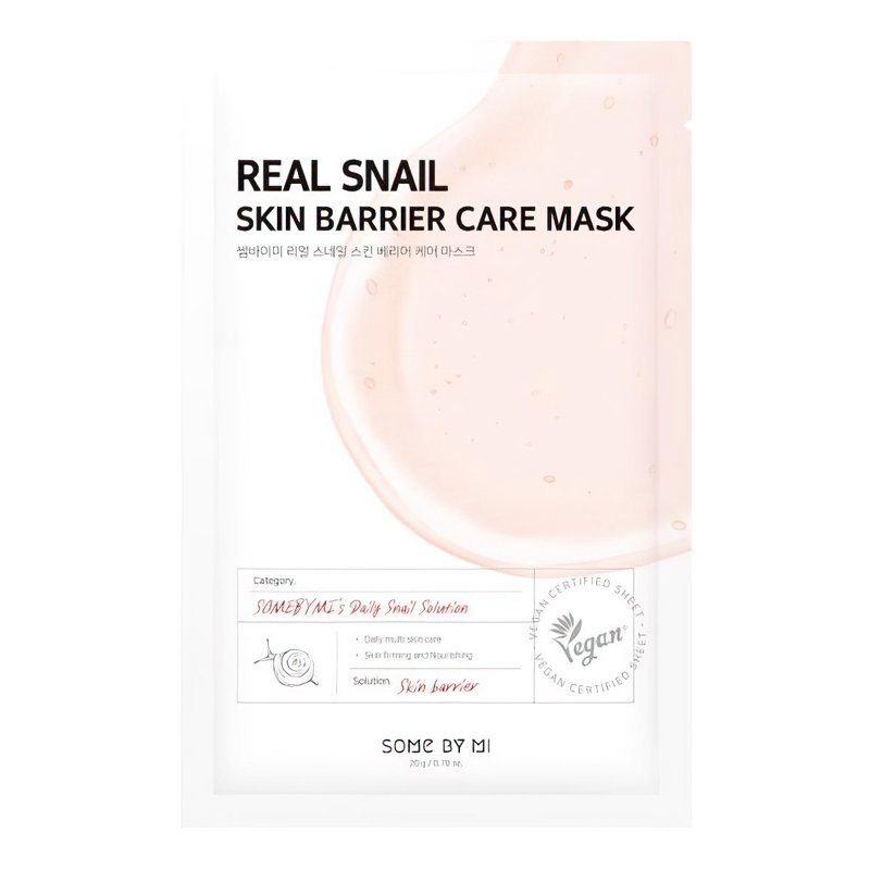 Some By Mi Real Snail Skin Barrier Care Mask – stangrinamoji veido kaukė