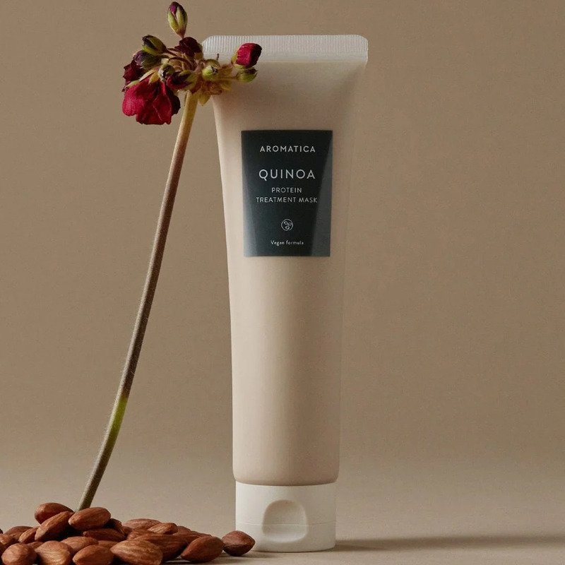 Aromatica Quinoa Protein Treatment Mask – plaukų kaukė su kvinojos baltymais ir natūraliais aliejais
