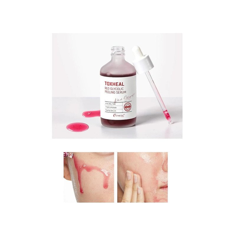 Esthetic House Toxheal Red Glycolic Peeling Serum – šveičiamasis serumas su rūgštimis