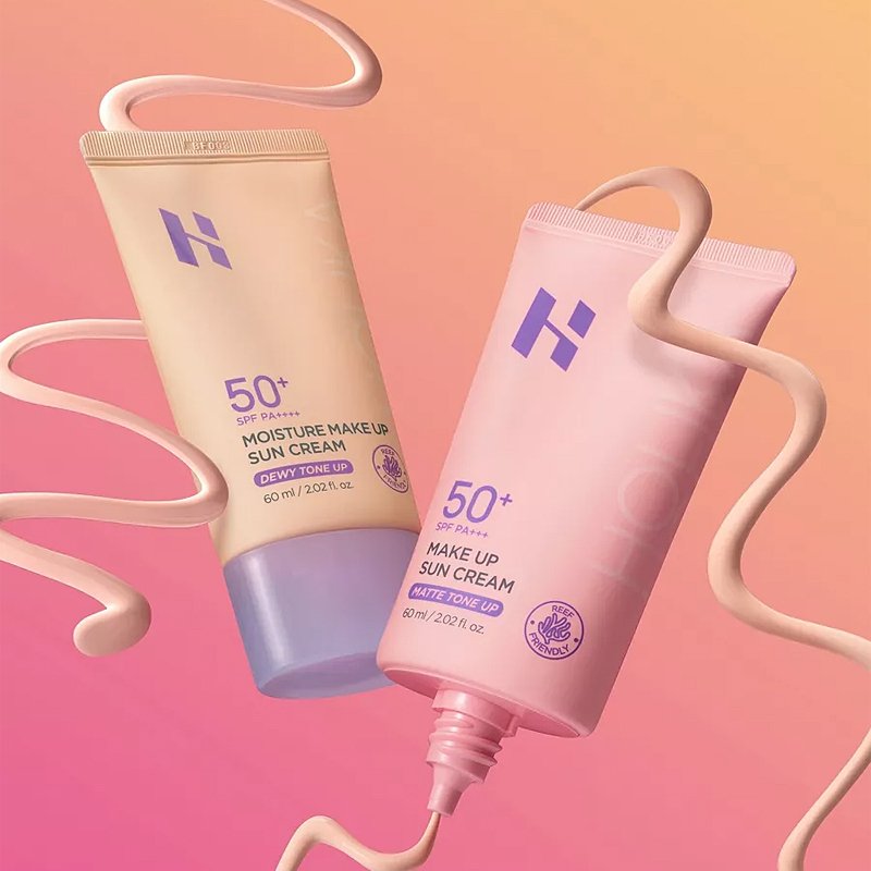 Moisture Make Up Sun Cream Dewy Tone Up SPF50+ PA+++ – tonuojantis apsauginis kremas nuo saulės