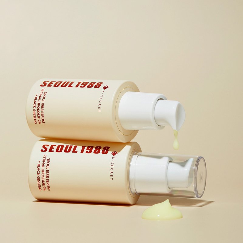 K-Secret Seoul 1988 Serum: Retinal Liposome 2% + Black Ginseng – veido serumas su retinaliu 1