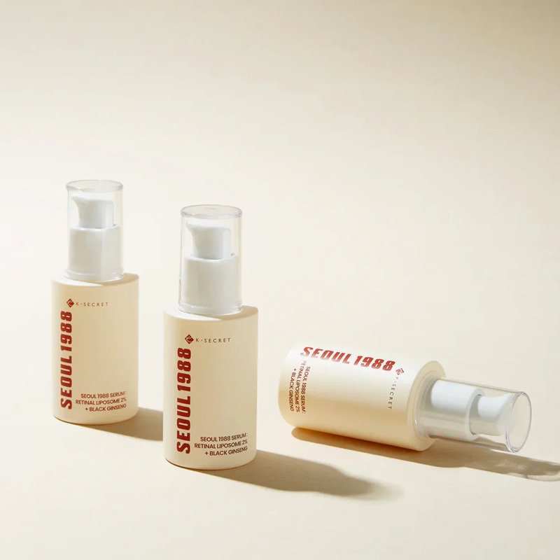 K-Secret Seoul 1988 Serum: Retinal Liposome 2% + Black Ginseng – veido serumas su retinaliu 2