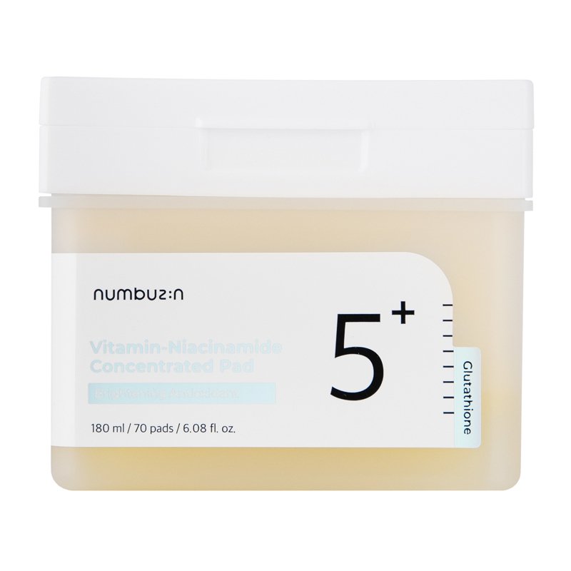 numbuzin No.5 Vitamin Niacinamide Concentrated Pads – šviesinamieji padeliai su niacinamidu