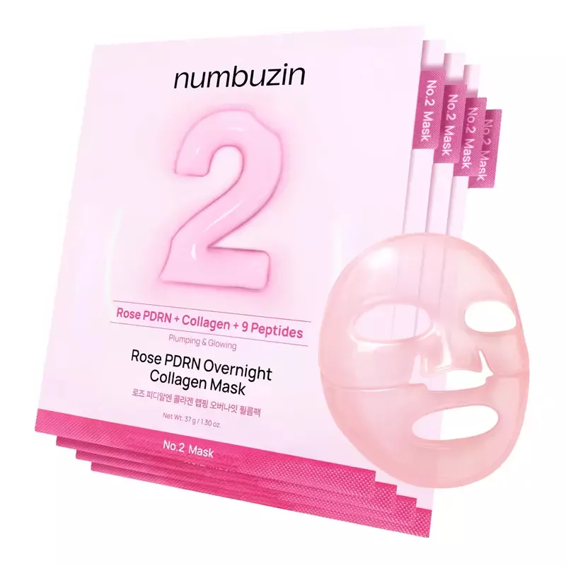 numbuzin No.2 Rose PDRN Overnight Collagen Mask – stangrinanti naktinė kaukė