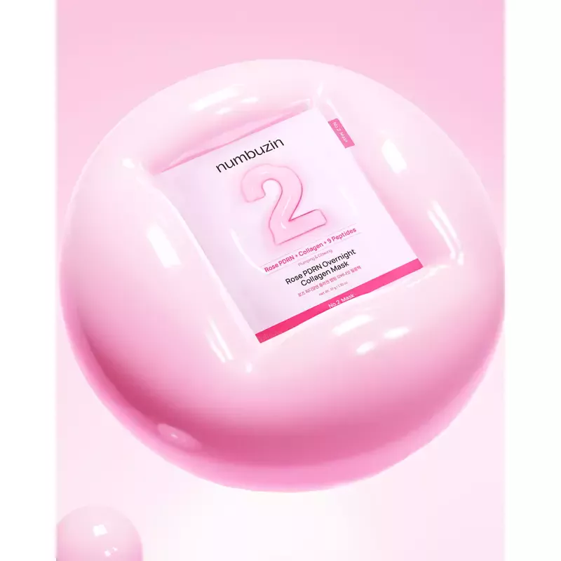 numbuzin No.2 Rose PDRN Overnight Collagen Mask – stangrinanti naktinė kaukė 1