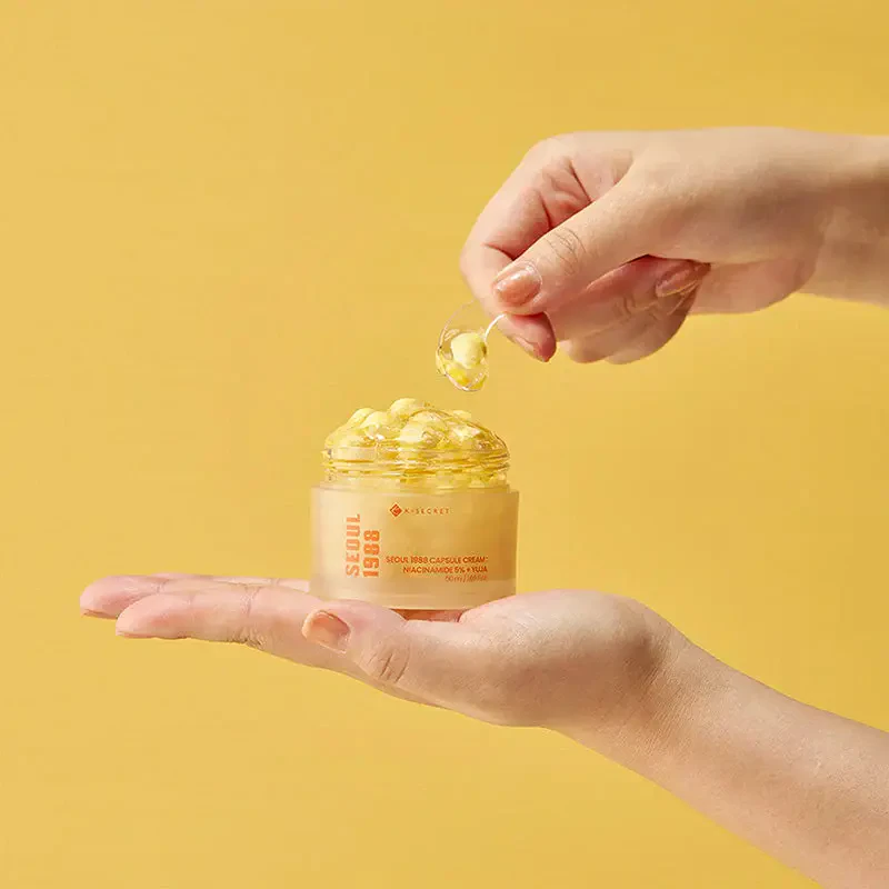 K-SECRET Seoul 1988 Capsule Cream Niacinamide 5% + Yuja – šviesinamasis veido kremas 2