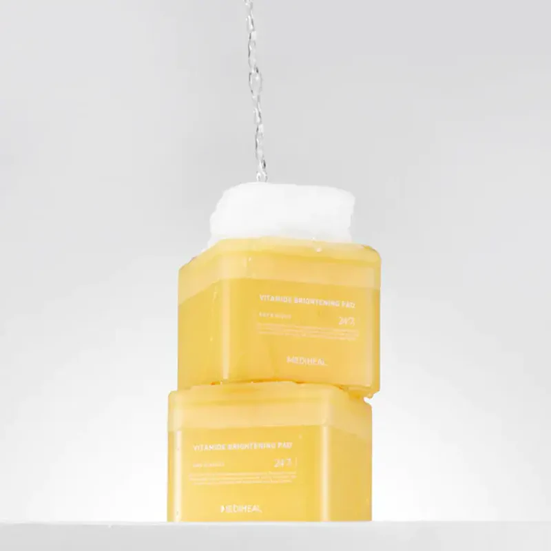 MEDIHEAL Vitamin Brightening Pad – šviesinantys toniko padeliai su niacinamidu 2