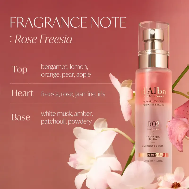 d'Alba Professional Repairing Hair Perfume Serum, 100ml. – maitinantis parfumuotas plaukų serumas 3