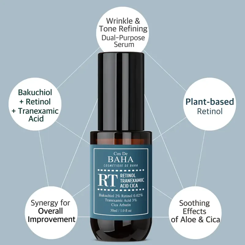 Cos De BAHA RT Retinol Tranexamic Serum, 30 ml – serumas su retinoliu ir traneksamo rūgštimi 1