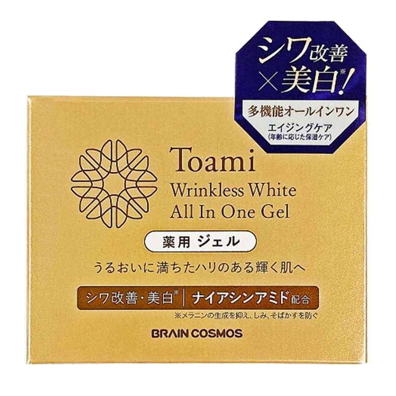TOAMI Wrinkless White All In One Gel – stangrinamasis šviesinamasis veido gelis