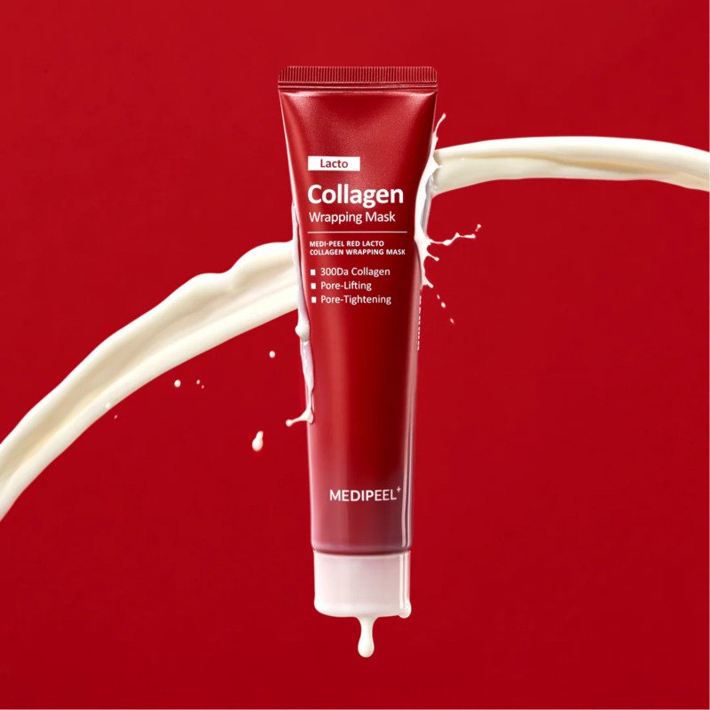 Medi-Peel Red Lacto Collagen Wrapping Mask – stangrinamoji veido kaukė 3