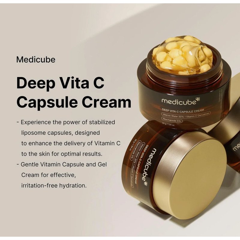 medicube Deep Vita C Capsule Cream – šviesinamasis veido kremas 2