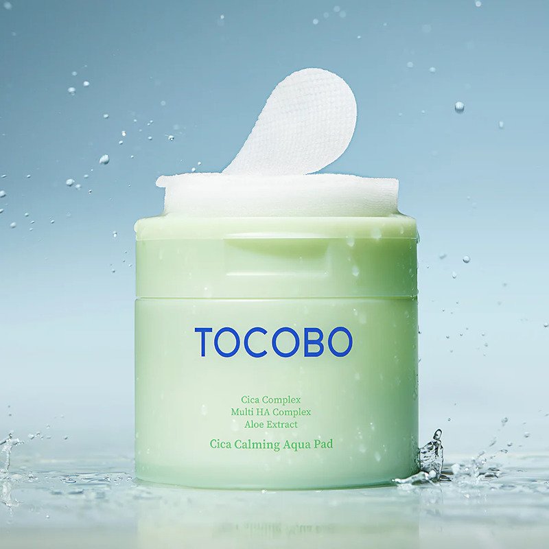 TOCOBO Cica Calming Aqua Pad – raminamieji veido padeliai 1