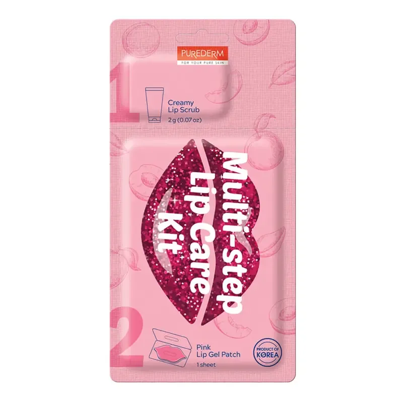 Purederm Creamy Lip Scrub & Gel Lip Mask – 2 žingsnių korėjietiška lūpų priežiūra