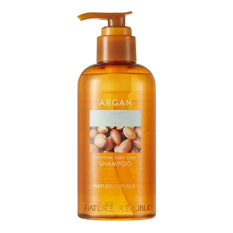 Nature Republic Argan Essential Moisture Repairing Shampoo – drėkinamasis šampūnas su argano aliejumi