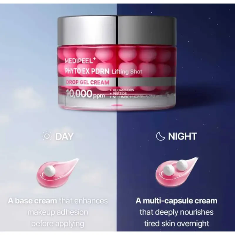 MediPeel Phyto EX PDRN Lifting Shot Drop Gel Cream – stangrinantis kremas su PDRN ir mikroadatomis 2