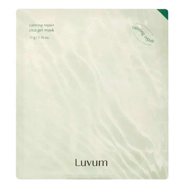 Luvum Calming Repair Cica Gel Mask, 33g. – raminanti hidrogelio veido kaukė su cica ir keramidais