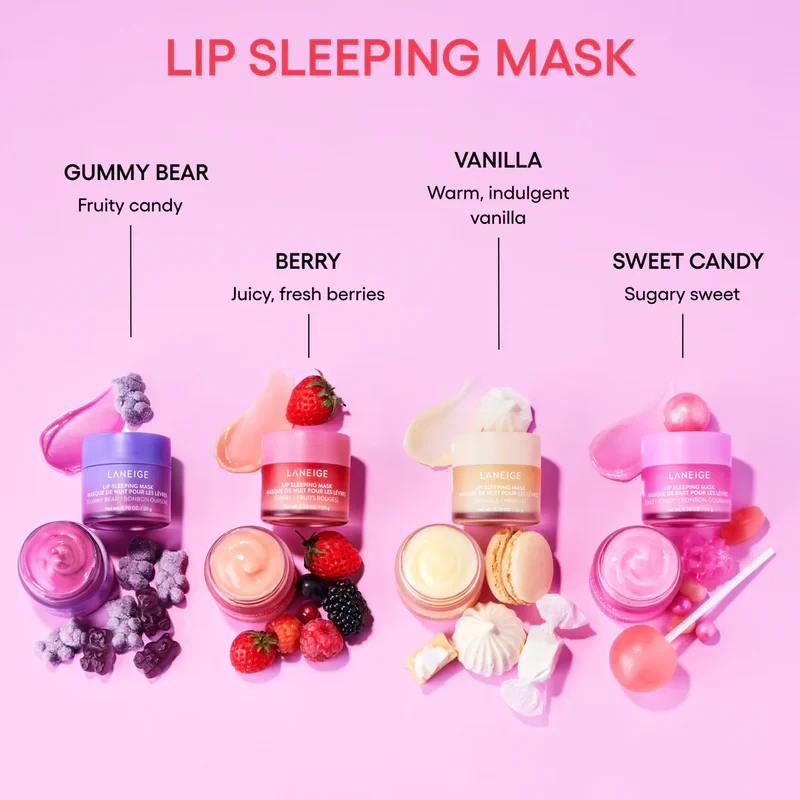 Laneige Lip Sleeping Mask Gummy Bear, 20 g. – naktinė lūpų kaukė su saldžių guminukų aromatu 4