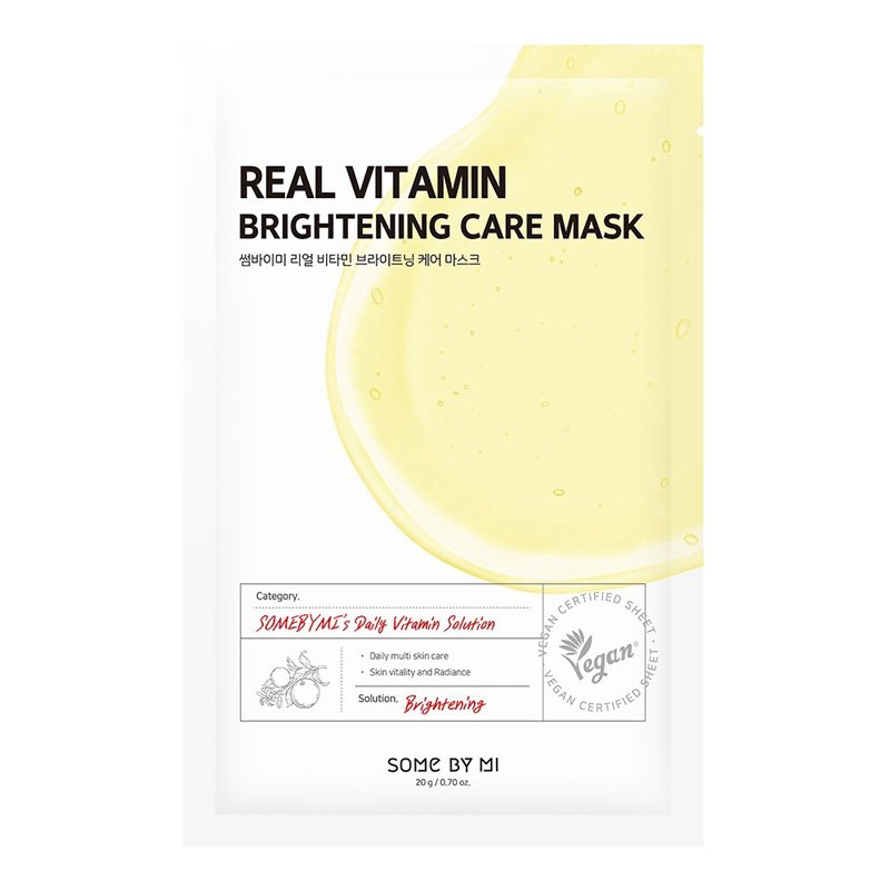 Some By Mi Real Vitamin Brightening Care Mask – šviesinamoji veido kaukė