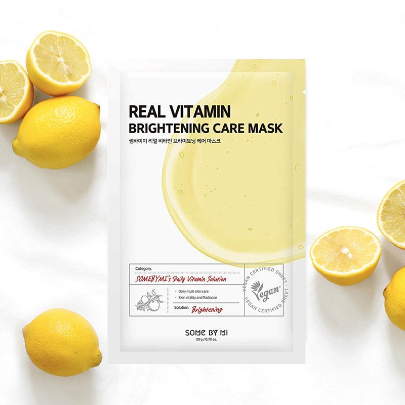 Some By Mi Real Vitamin Brightening Care Mask – šviesinamoji veido kaukė