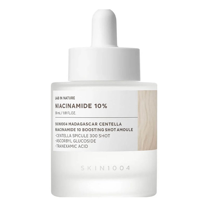 SKIN1004 Madagascar Centella Niacinamide 10 Boosting Shot Ampoule – šviesinamoji ampulė su niacinamidu