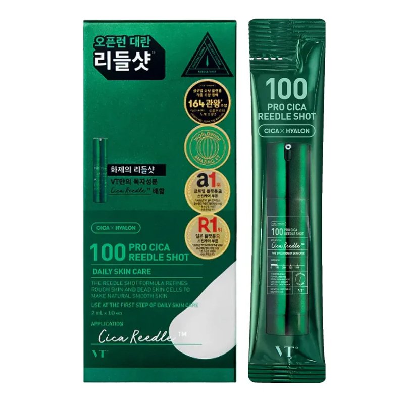 VT Cosmetics Pro Cica Reedle Shot 100 – aktyvaus poveikio ampulė, 2 ml.*10 vnt.