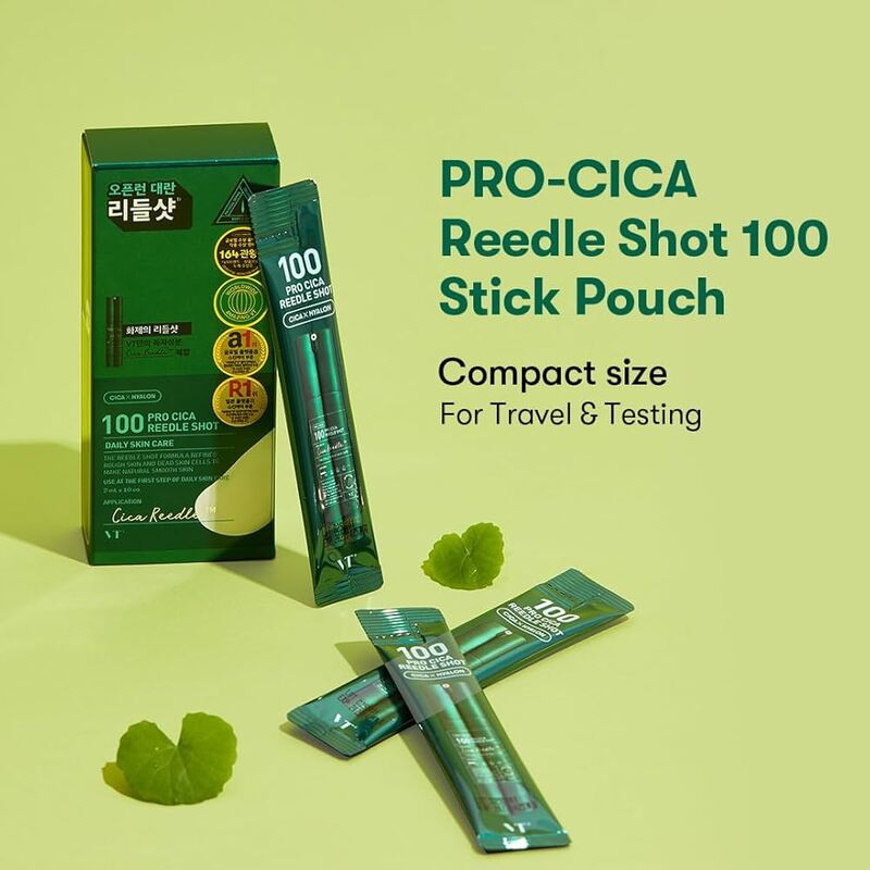 VT Cosmetics Pro Cica Reedle Shot 100 – aktyvaus poveikio ampulė, 2 ml.*10 vnt. 1