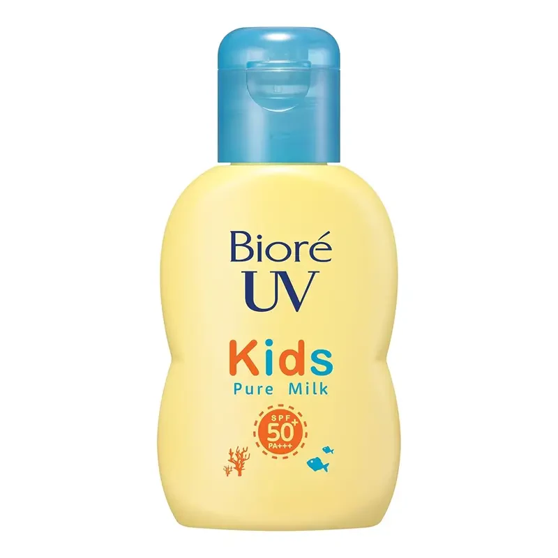 Biore UV Kids Pure Milk SPF50+ PA+++ – apsauginis losjonas nuo sulės vaikams ir jautriai odai