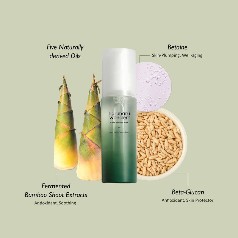 haruharu wonder Black Bamboo Mist – drėkinamoji dulksna