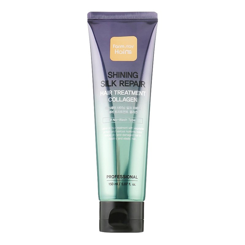 Farmstay Shining Silk Repair Hair Treatment Collagen – nenuplaunama plaukų kaukė