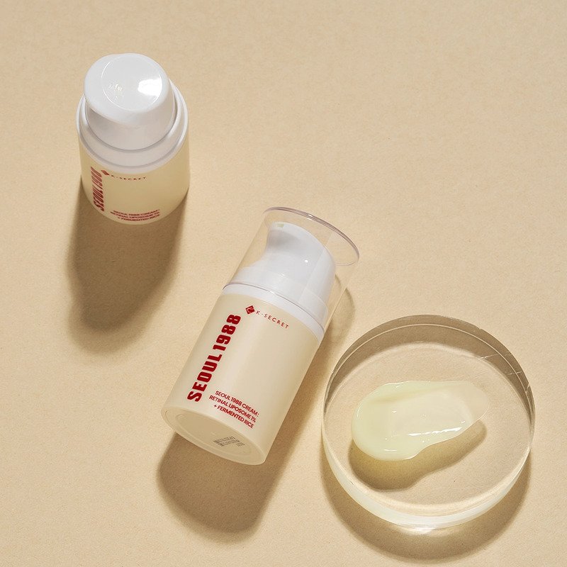 K-SECRET Seoul 1988 Cream: Retinal Liposome 1% + Fermented Rice – veido kremas su retinoliu 1