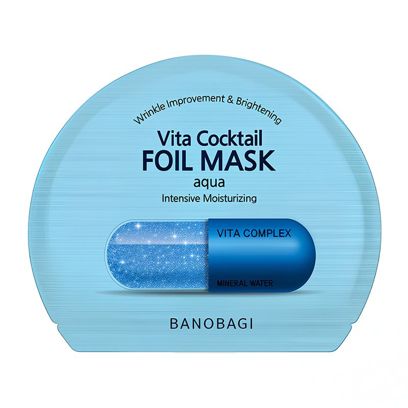 BANOBAGI Vita Cocktail Foil Mask Aqua – intensyvi drėkinamoji veido kaukė