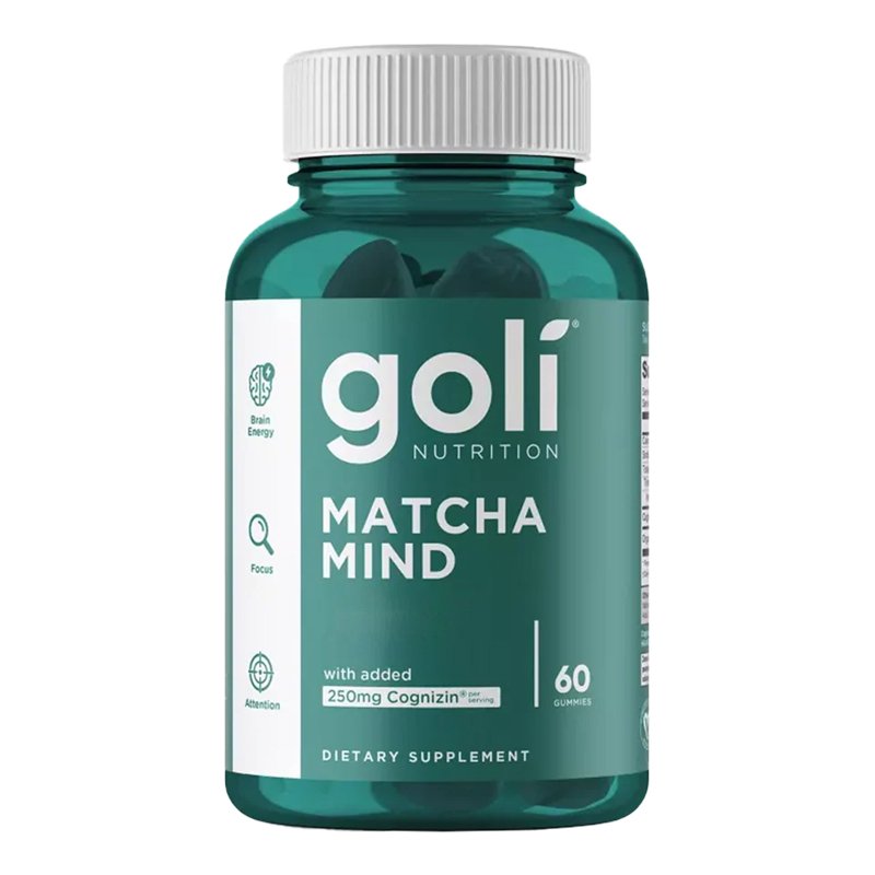 Goli Nutrition Matcha Mind Cognitive Gummies – guminukai su matcha, 60 vnt.