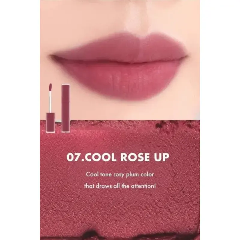 romand Blur Fudge Tint 07 Cool Rose Up – matiniai lūpų dažai 1