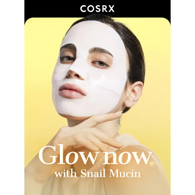 CosRX Advanced Snail Mucin Glass Glow Hydrogel Mask – hydrogelio veido kaukė su sraigių mucinu 1