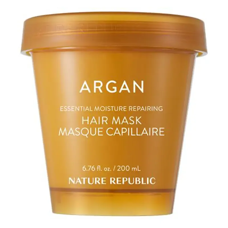 Nature Republic Argan Essential Moisture Repairing Hair Pack – drėkinamoji plaukų kaukė su argano aliejumi