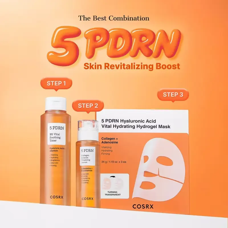 CosRX 5 PDRN B5 Vital Soothing Toner – veido tonikas su PDRN 5