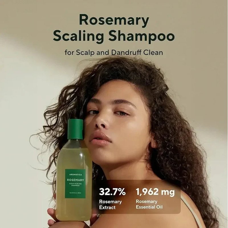 Aromatica Rosemary Scalp Scaling Shampoo, 400 ml. – galvos odą valantis rozmarinų šampūnas 1