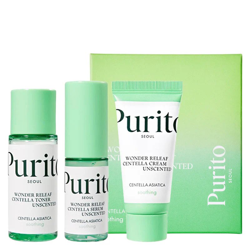 Purito Seoul Wonder Releaf Centella Mini Kit Unscented – kosmetikos mini rinkinys 1