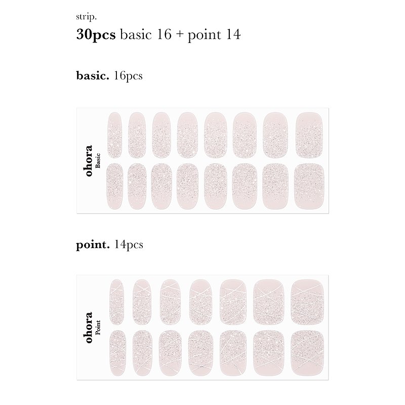 ohora Semi Cured Gel Nail Strips N Dress Up – geliniai nagų lipdukai
