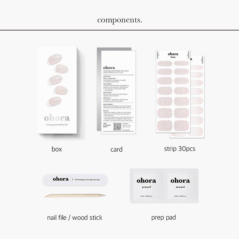 ohora Semi Cured Gel Nail Strips N Dress Up – geliniai nagų lipdukai