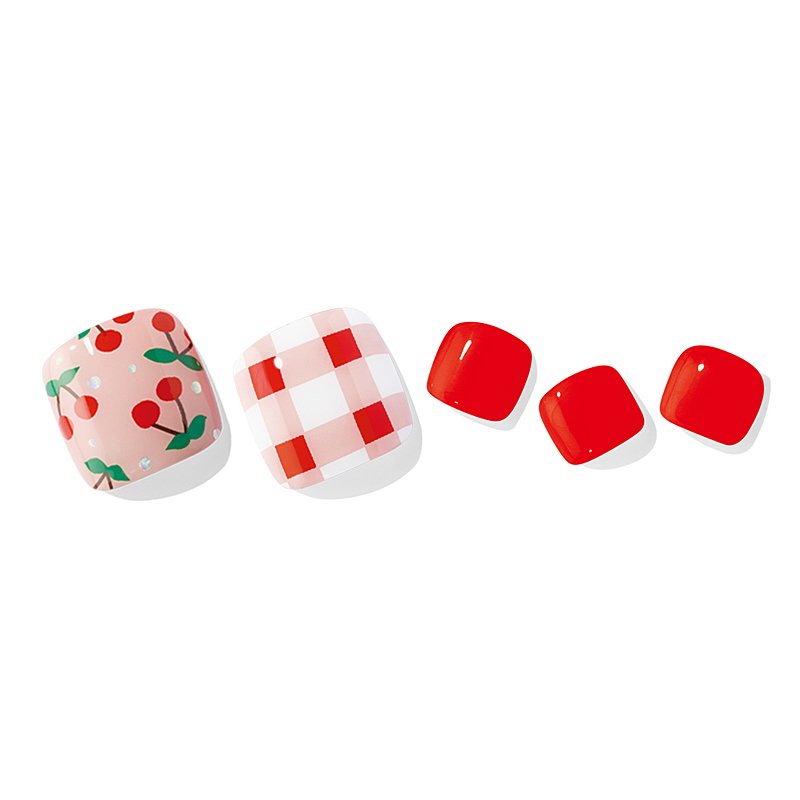 ohora Semi Cured Gel Pedicure Strips P Cherry Crush– geliniai kojų nagų lipdukai