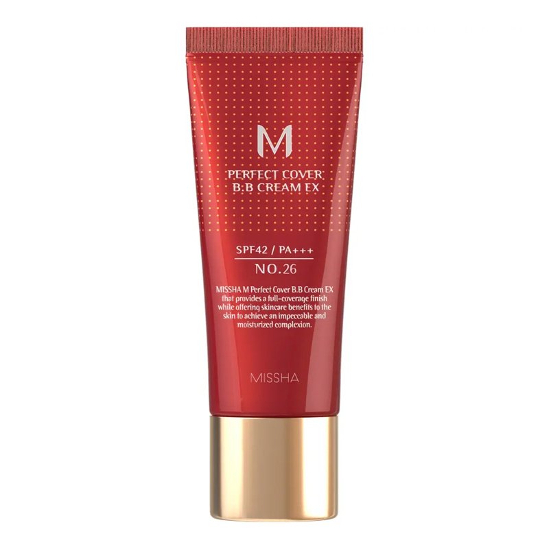 MISSHA M Perfect Cover BB Cream EX SPF42/PA+++ No.26/Natural Caramel– BB kremas, 20ml