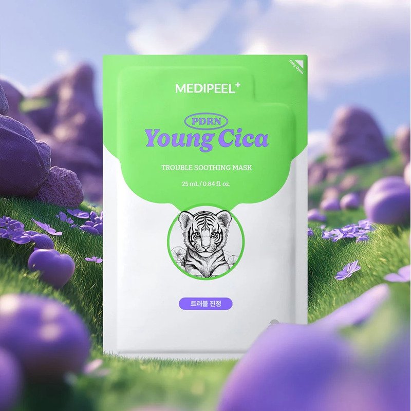 Medi-Peel Young Cica PDRN Trouble Soothing Mask – raminamoji ir drėkinamoji veido kaukė 1
